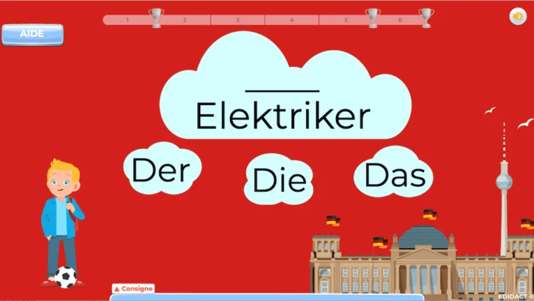 Jeu d'allemand 1re secondaire