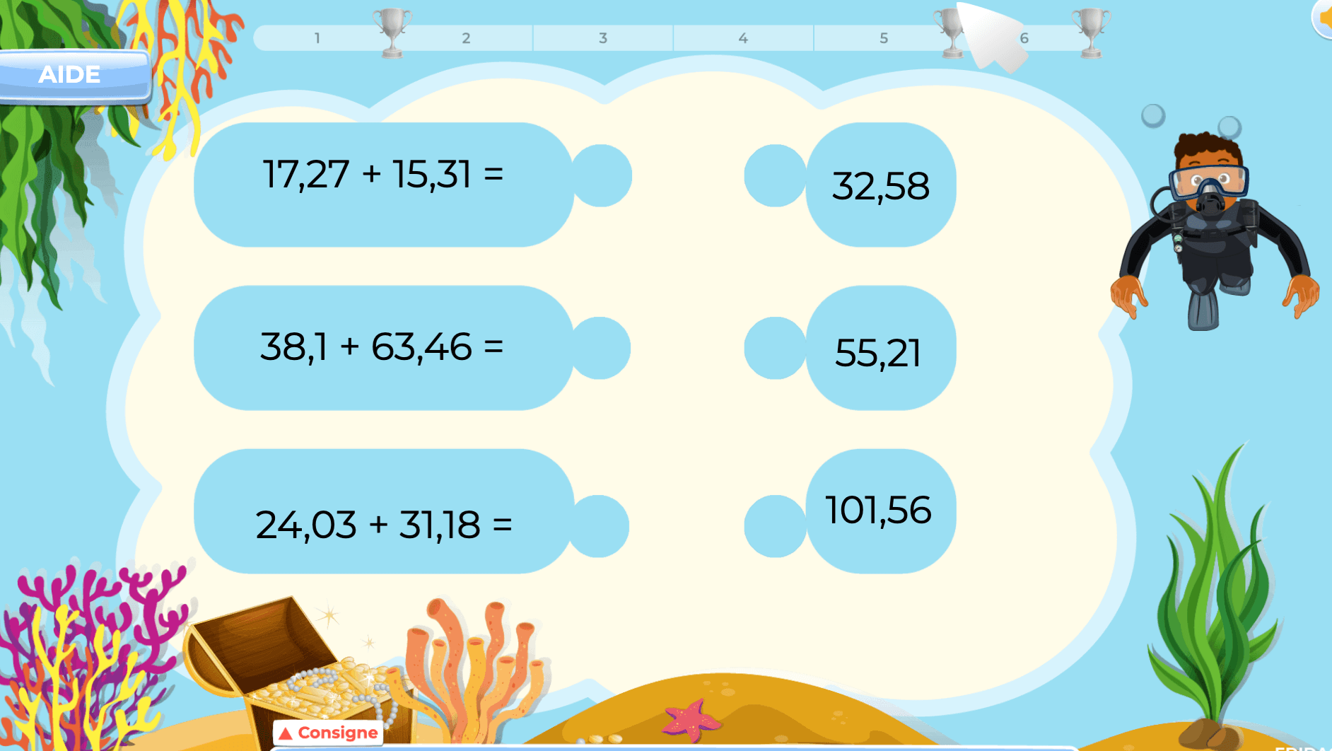 Enfant qui s’entraîne aux additions avec une fiche PDF imprimée