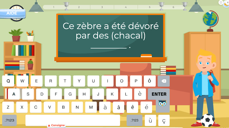 Enfant révisant son orthographe sur une fiche imprimable